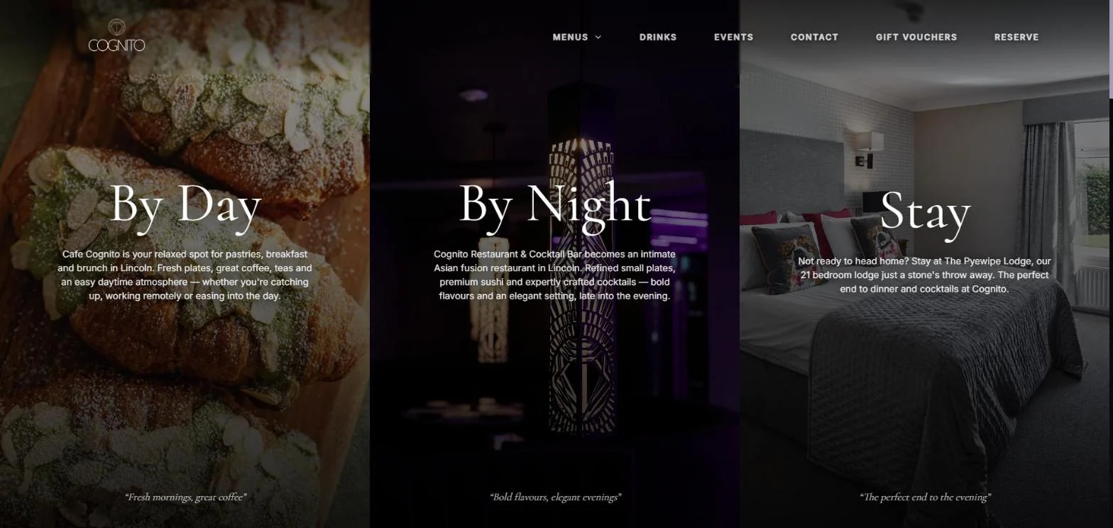 Cognito homepage