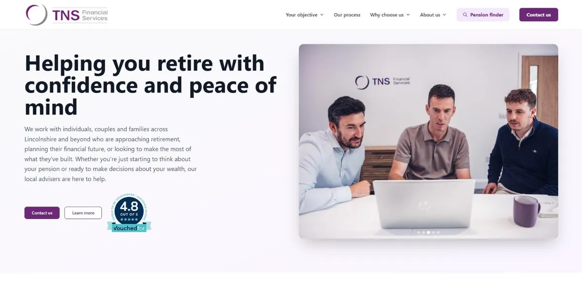TNS Financial website by Frostology